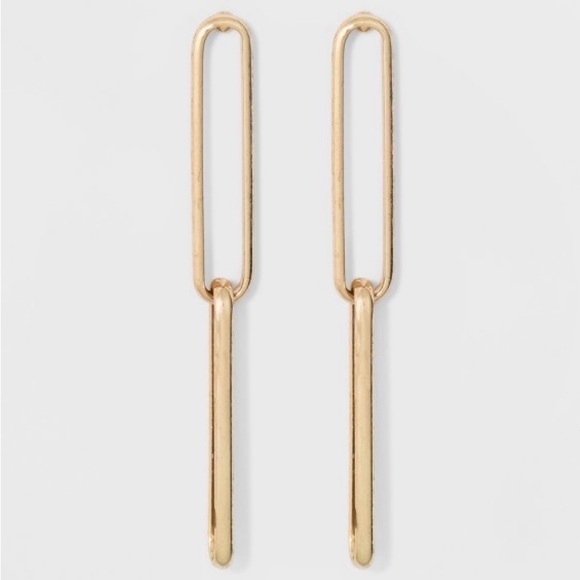 Chain link gold earrings - Picture 1 of 3